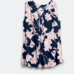 Papermoon Navy and Pink Floral Blouse